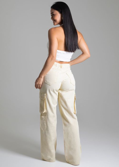 Calça Sarja Sawary Wide Leg - 278672