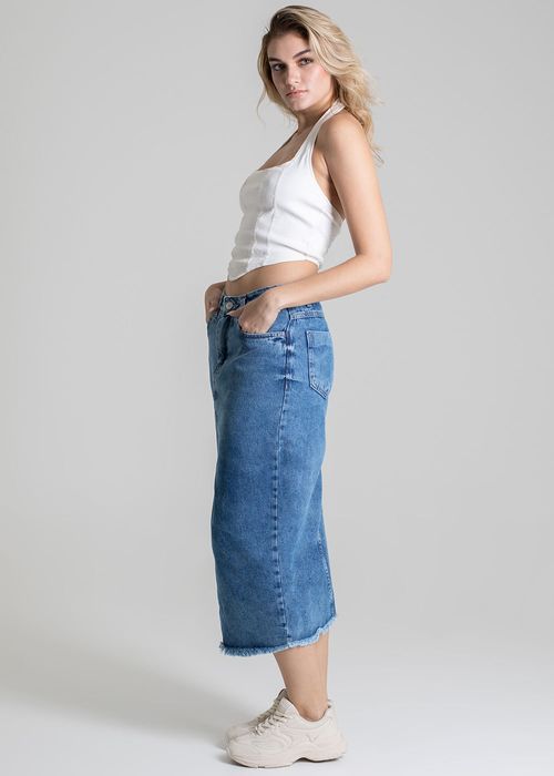 Saia Jeans Sawary Midi - 278483