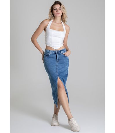 Saia Jeans Sawary Midi - 278483