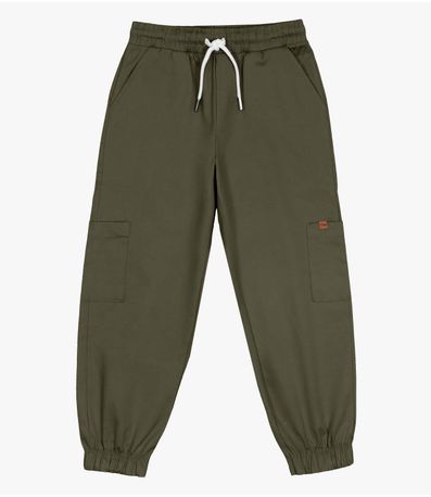 Calça Infantil Masculina Em Sarja Trick Nick Verde