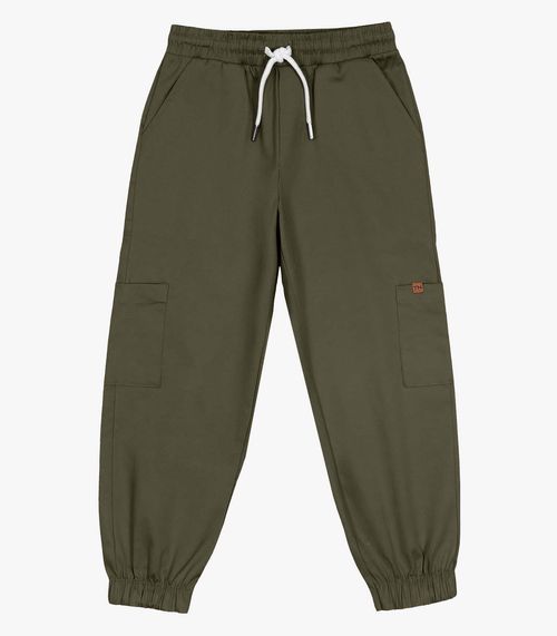 Calça Infantil Masculina Em Sarja Trick Nick Verde