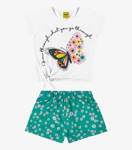 Conjunto Blusa com Shorts Rovi Kids Branco