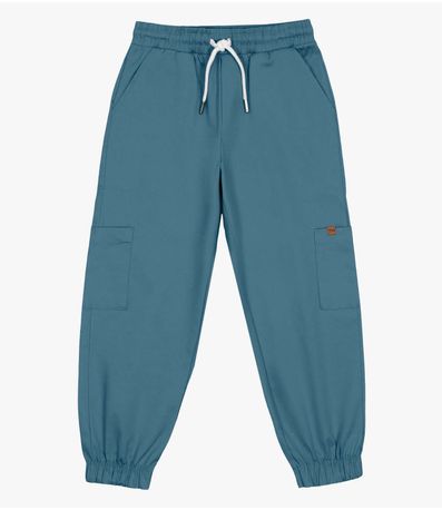 Calça Infantil Menino Em Sarja Trick Nick Azul