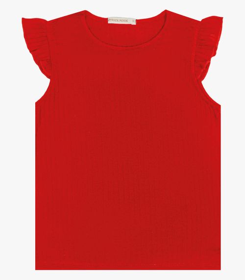 Blusa Juvenil Feminina Ribana Trick Nick Vermelho