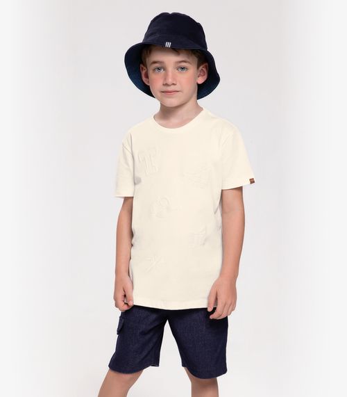 Bermuda Infantil Em Moletinho Trick Nick Azul