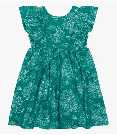 Vestido Infantil Trick Nick Verde