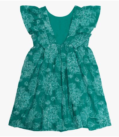 Vestido Infantil Trick Nick Verde