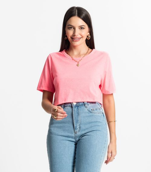 Blusa Cropped Lisa Select Rosa