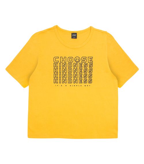 Blusa Juvenil Feminina Kindness Select Amarelo