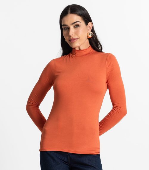 Blusa Manga Longa Básica Select Laranja