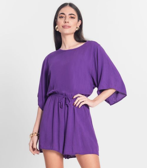 Macaquinho Feminino Viscose Infinita Cor Roxo