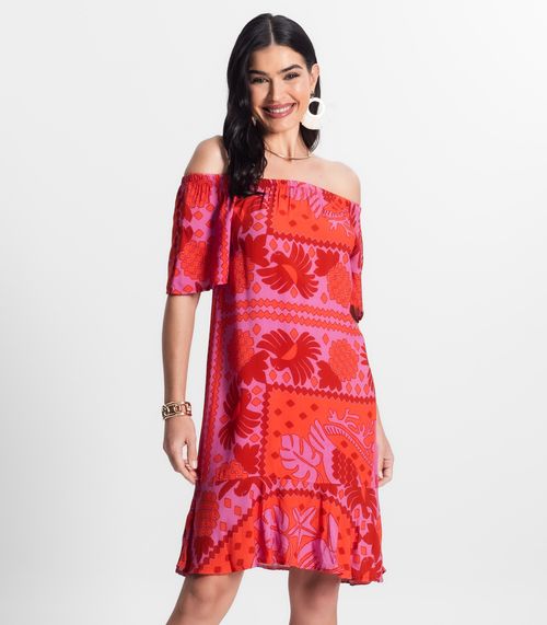 Vestido Ciganinha Infinita Cor Vermelho