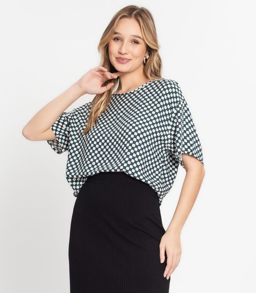 Blusa Feminina Estampada Infinita Cor Verde