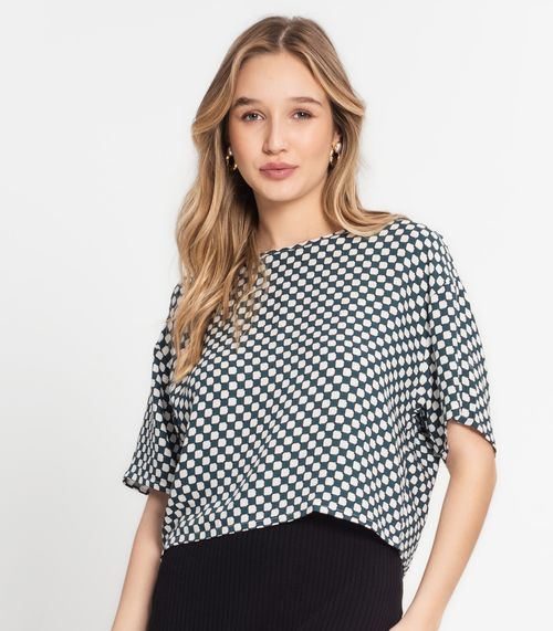 Blusa Feminina Estampada Infinita Cor Verde