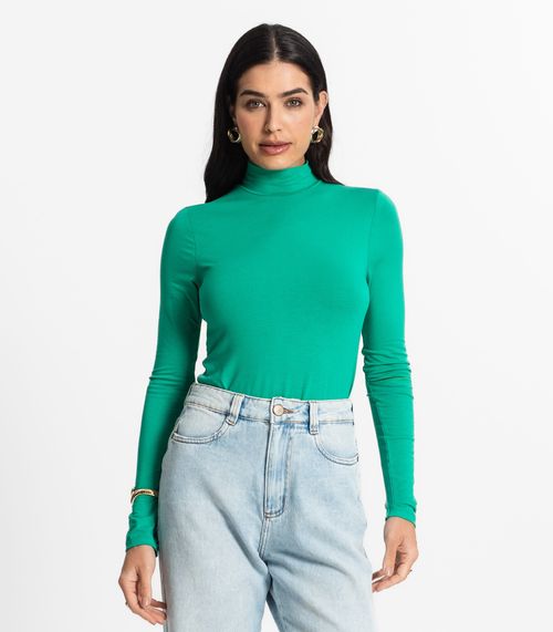 Blusa Manga Longa Básica Select Verde
