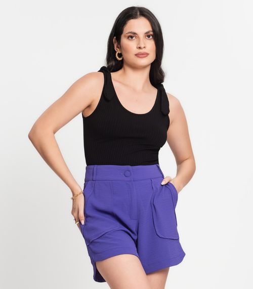 Regata Canelada Feminina Select Preto