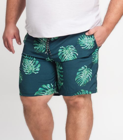 Bermuda Microfibra Elastano Estampada Nellonda Verde