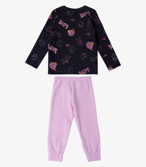 Pijama Infantil Menina Select Rosa