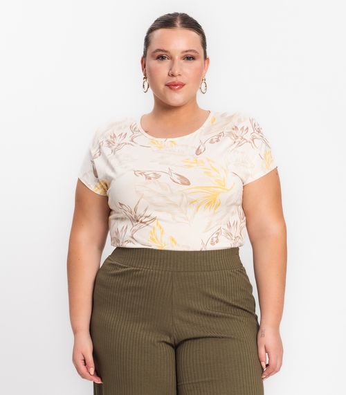 Blusa Feminina Estampada Select Plus Bege