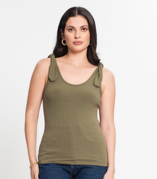 Regata Canelada Feminina Select Verde