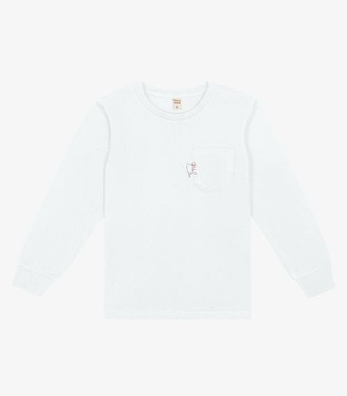 Camiseta Infantil Masculina Manga Longa Trick Nick Branco