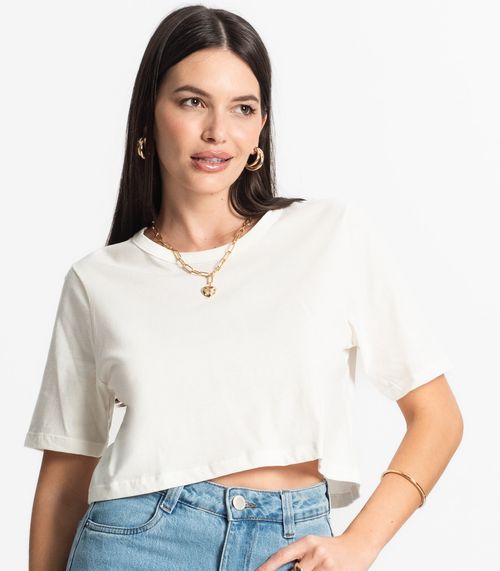 Blusa Cropped Lisa Select Bege
