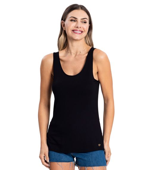 Regata Feminina Básica Rovitex Preto