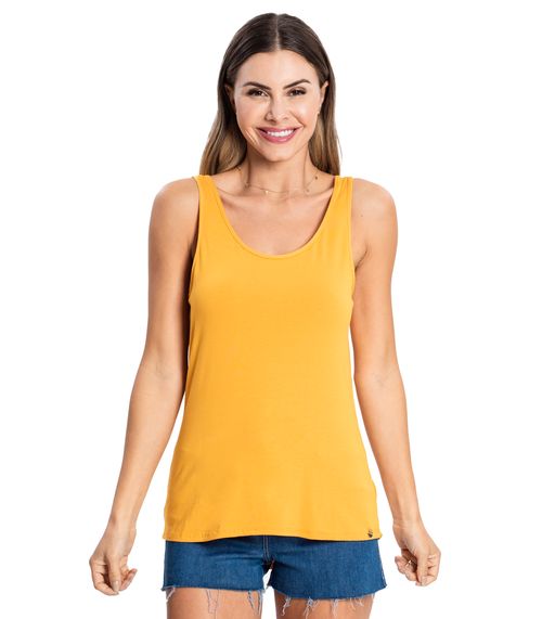 Regata Feminina Básica Rovitex Amarelo