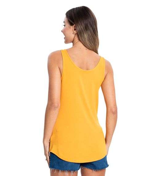 Regata Feminina Básica Rovitex Amarelo