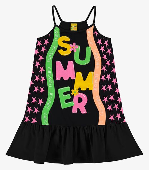 Vestido Infantil Summer Rovi Kids Preto
