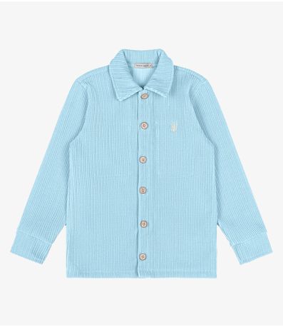 Camisa Infantil Manga Longa Trick Nick Azul