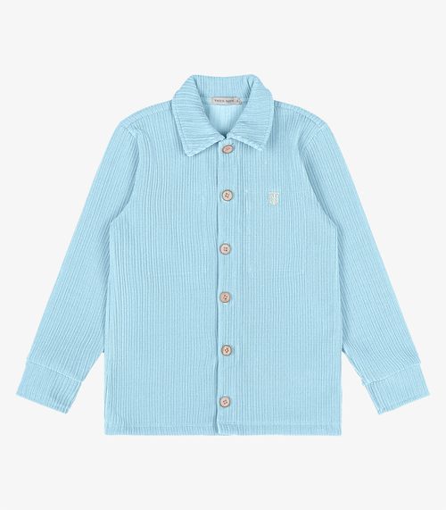 Camisa Infantil Manga Longa Trick Nick Azul