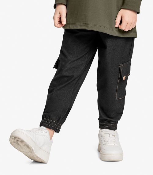 Calça Cargo Infantil Trick Nick Preto