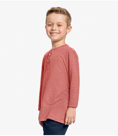 Camiseta Infantil Menino Manga Longa Trick Nick Laranja