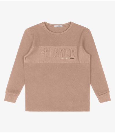 Camiseta Infantil Manga Longa Trick Nick Marrom