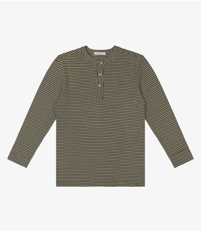 Camiseta Infantil Menino Manga Longa Trick Nick Verde