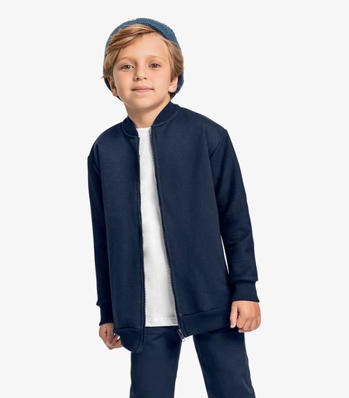 Jaqueta Infantil Masculina Bomber Trick Nick Azul