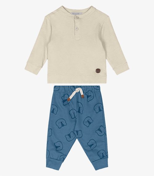 Conjunto Infantil Blusão Com Calça Trick Nick Azul