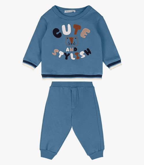 Conjunto Infantil Blusão Com Calça Trick Nick Azul