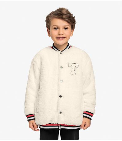 Jaqueta Infantil Masculina Bomber Trick Nick Bege