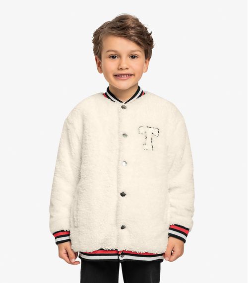 Jaqueta Infantil Masculina Bomber Trick Nick Bege