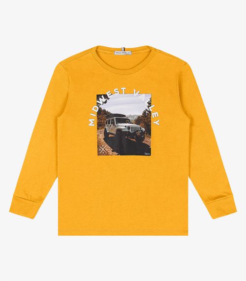 Camiseta Infantil Manga Longa Trick Nick Amarelo