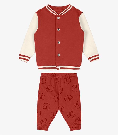 Conjunto Infantil Jaqueta Com Calça Trick Nick Laranja