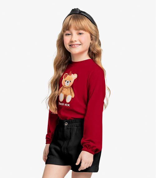 Conjunto Blusa Com Shorts Trick Nick Vermelho
