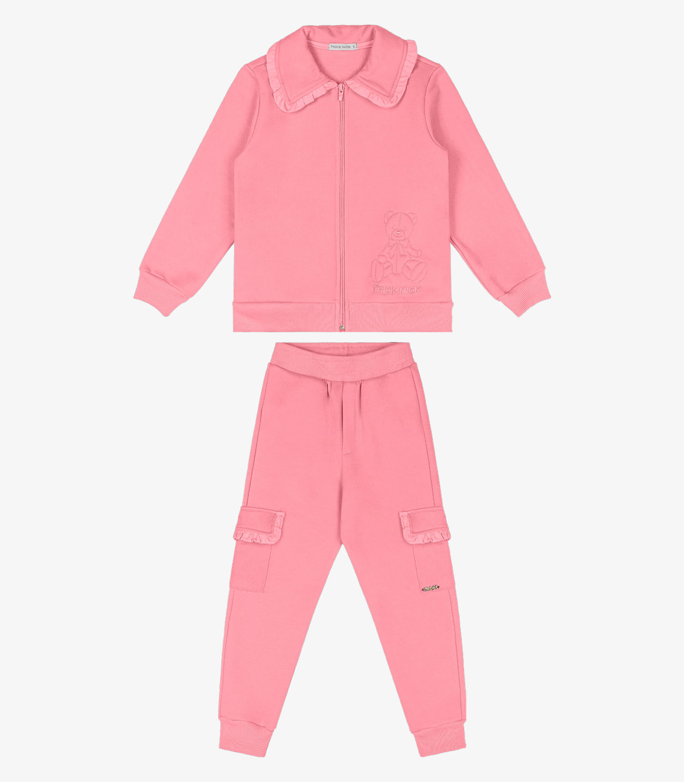 Conjunto Infantil Jaqueta Com Calça Trick Nick Rosa