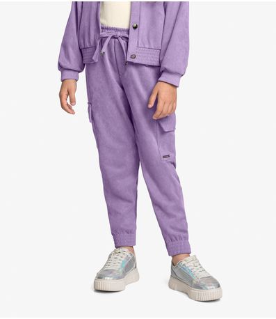 Calça Infantil Menina Jogger Trick Nick Roxo