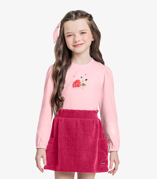 Blusa Infantil Manga Longa Trick Nick Rosa