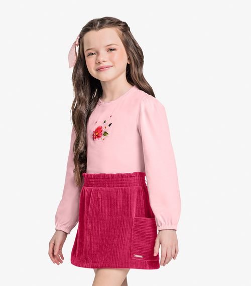 Blusa Infantil Manga Longa Trick Nick Rosa