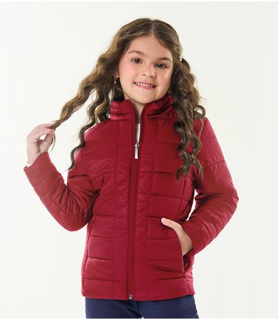 Jaqueta Puffer Infantil Trick Nick Vermelho