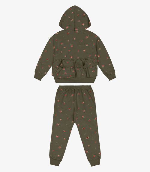 Conjunto Jaqueta Com Capuz e Calça Trick Nick Verde